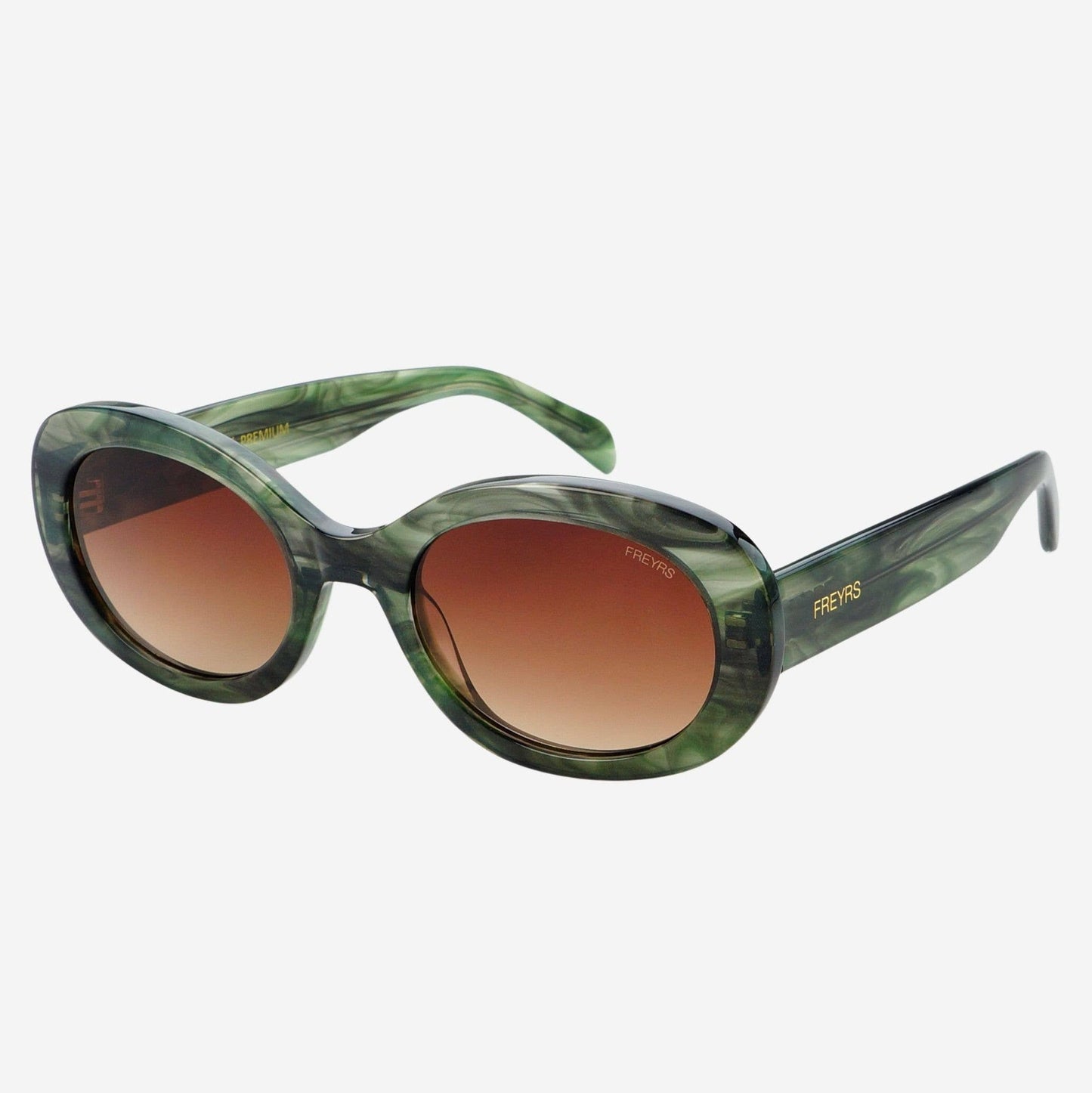 Aria Emerald Oval Sunglasses