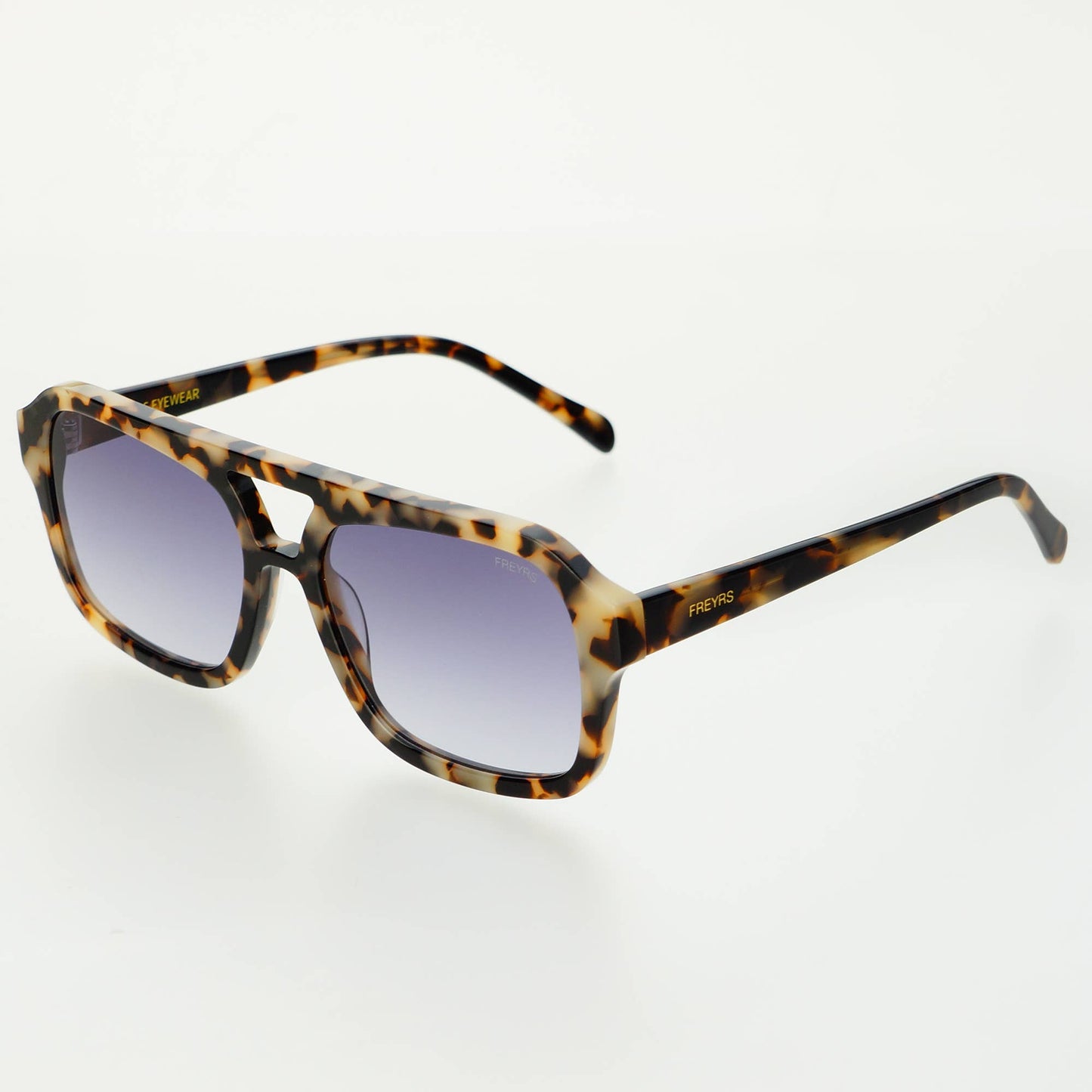 Tortoise Havana Acetate Aviator Sunglasses by Freyrs
