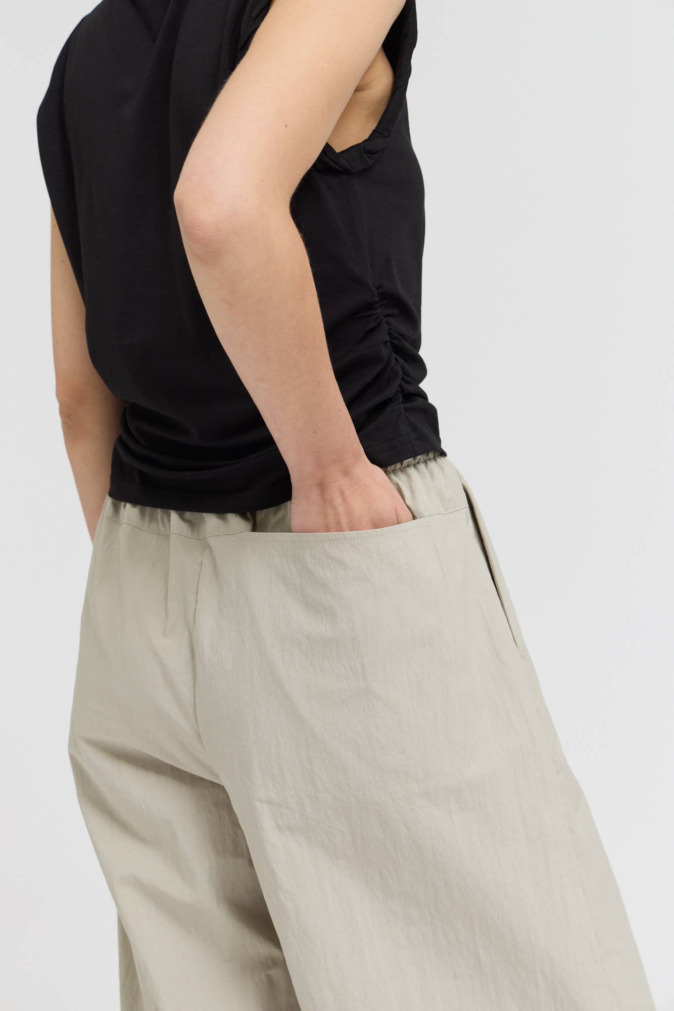 Drawstring Panel Pants