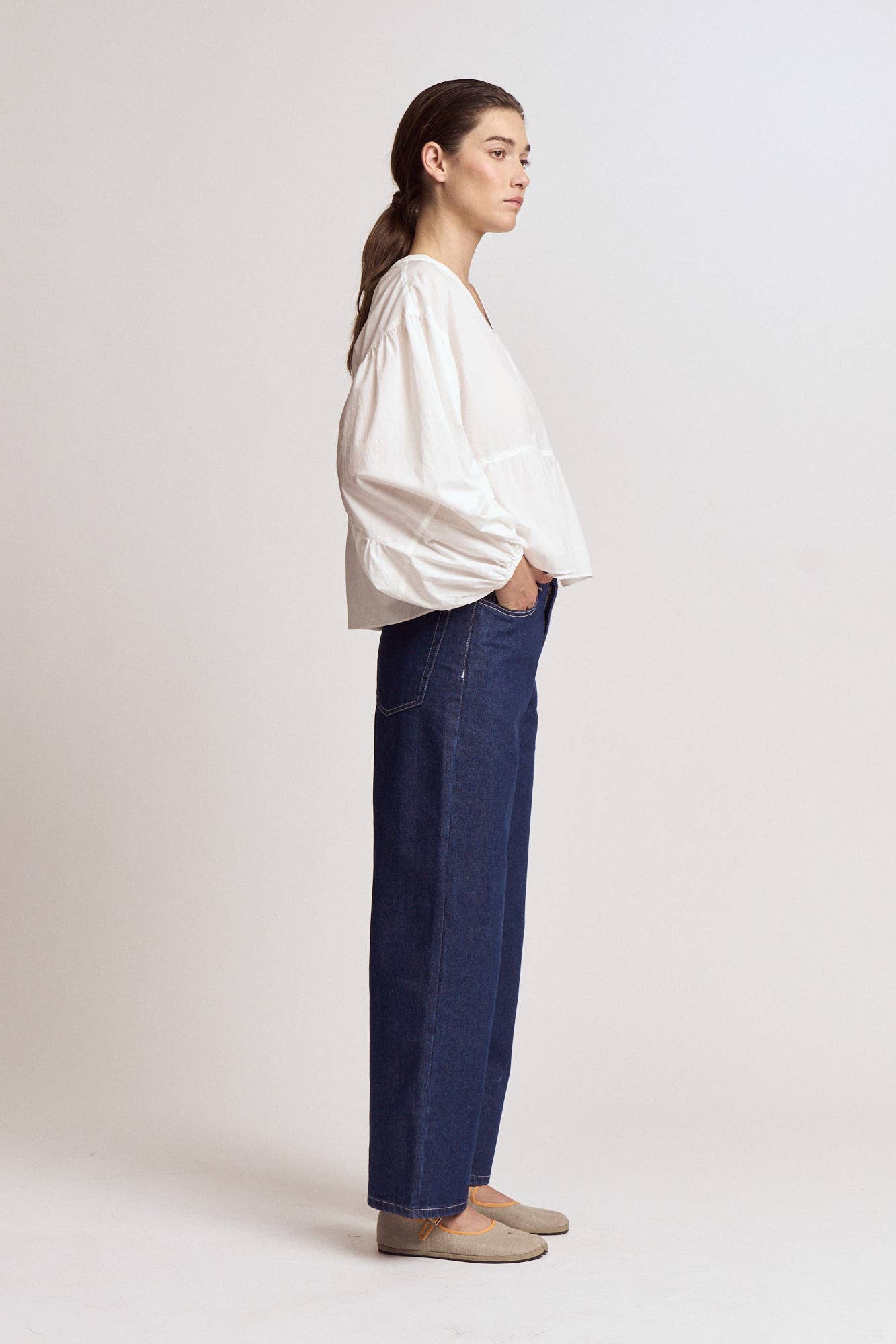 Indigo Denim Balloon Pants