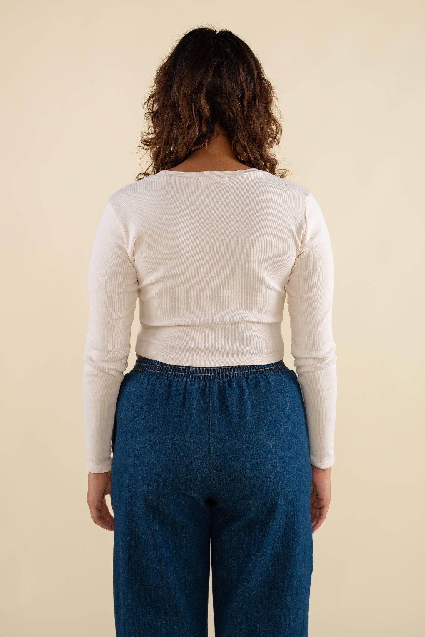 White Long Sleeve Baby Tee