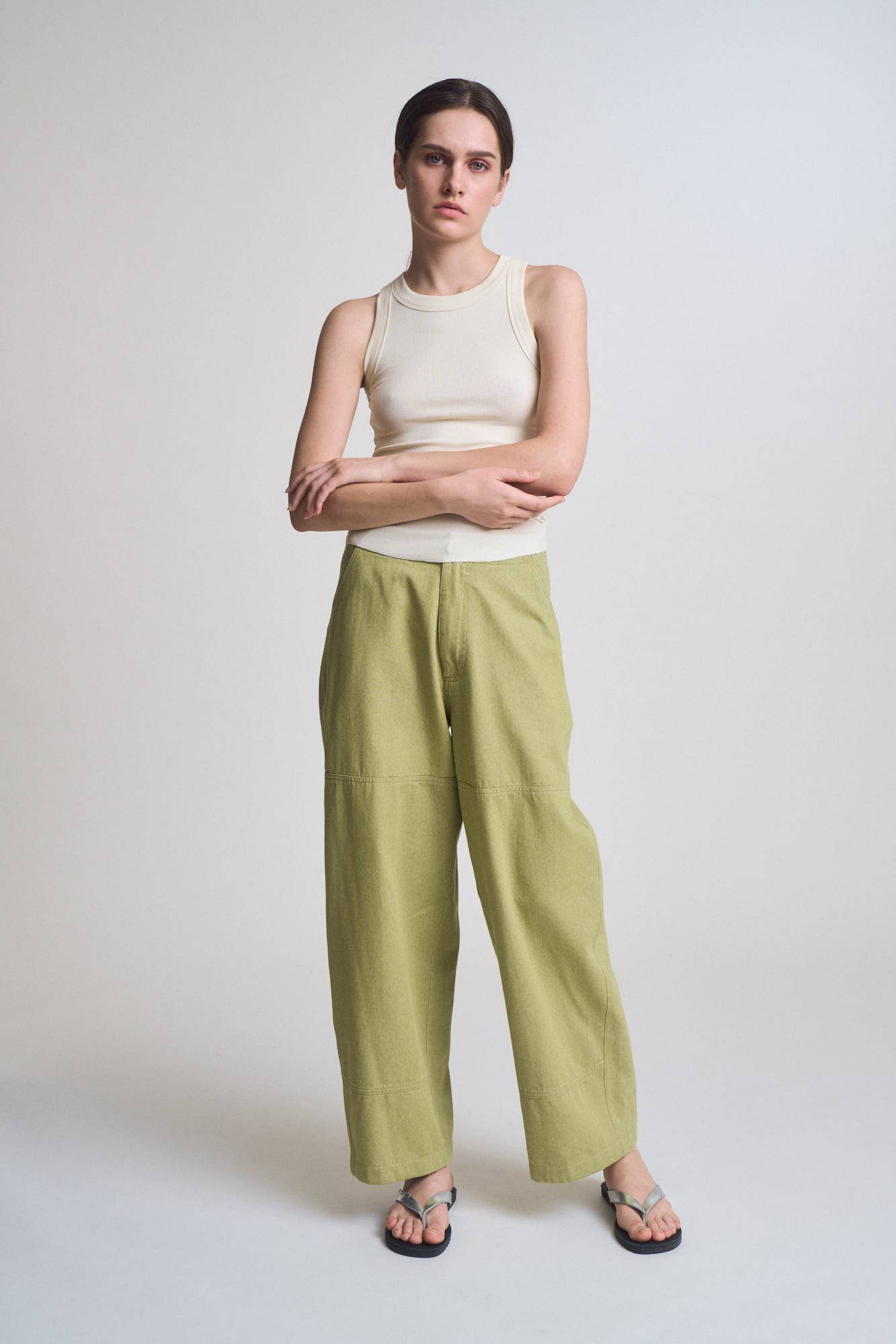 Jersey Knit Curved Hem Tank Top