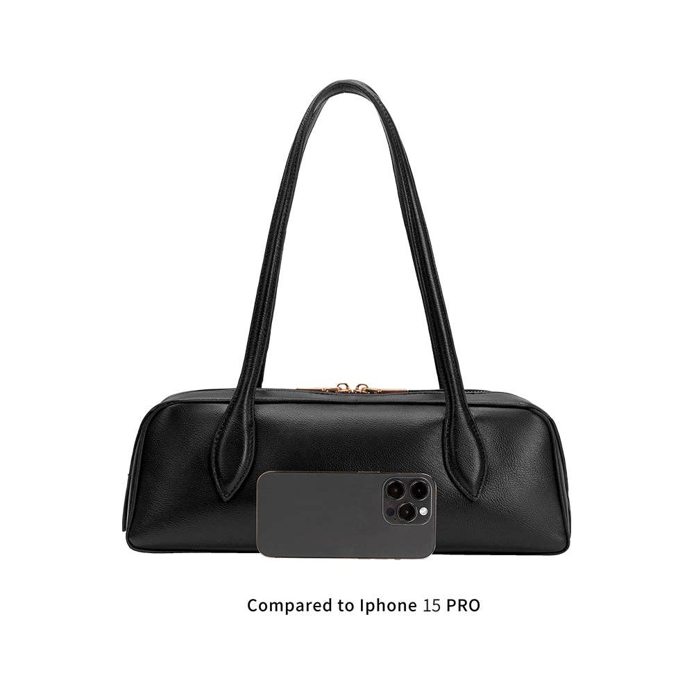 Serafina Black Recycled Vegan Shoulder Bag