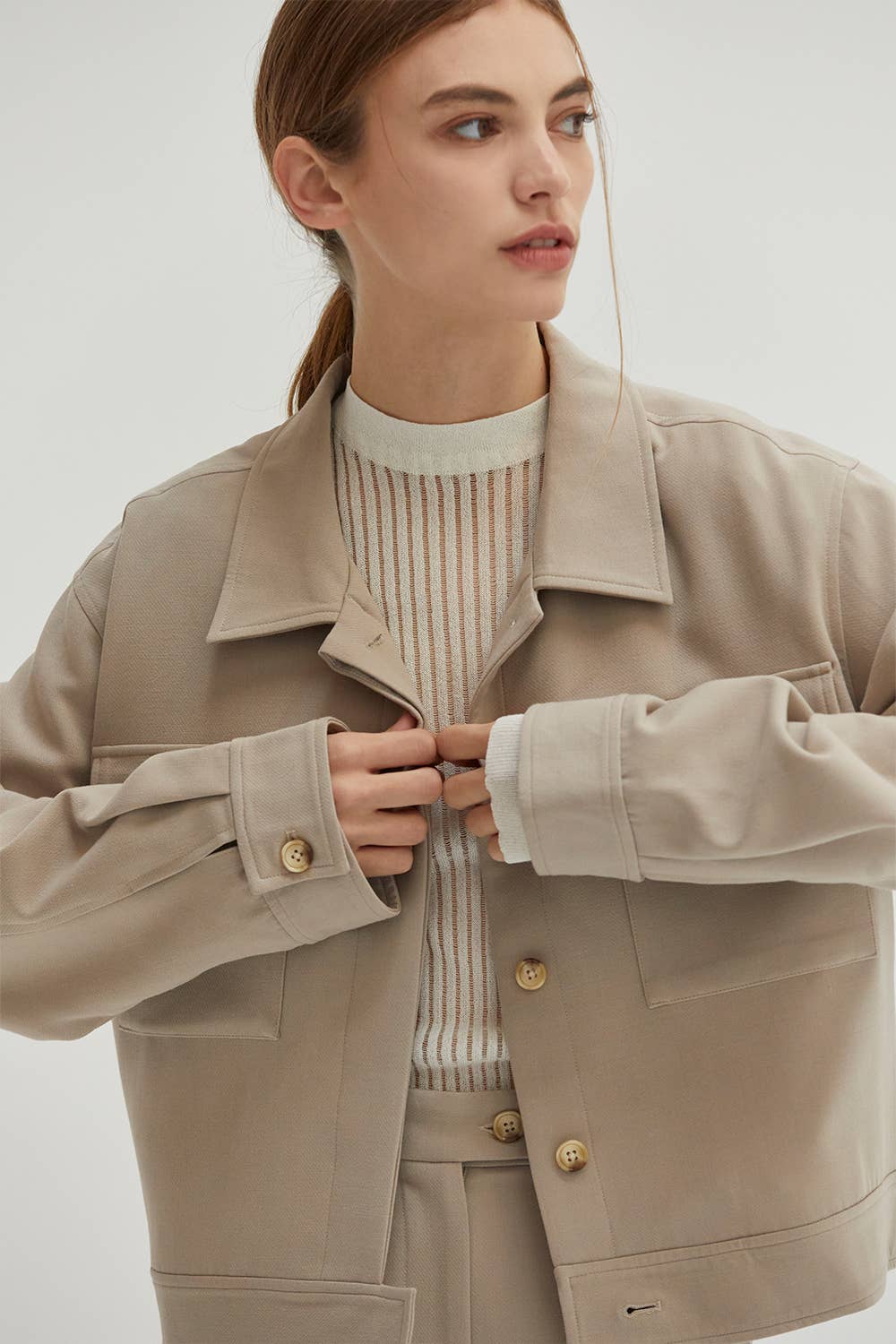 Stone Pocket Shirt Short Jacket