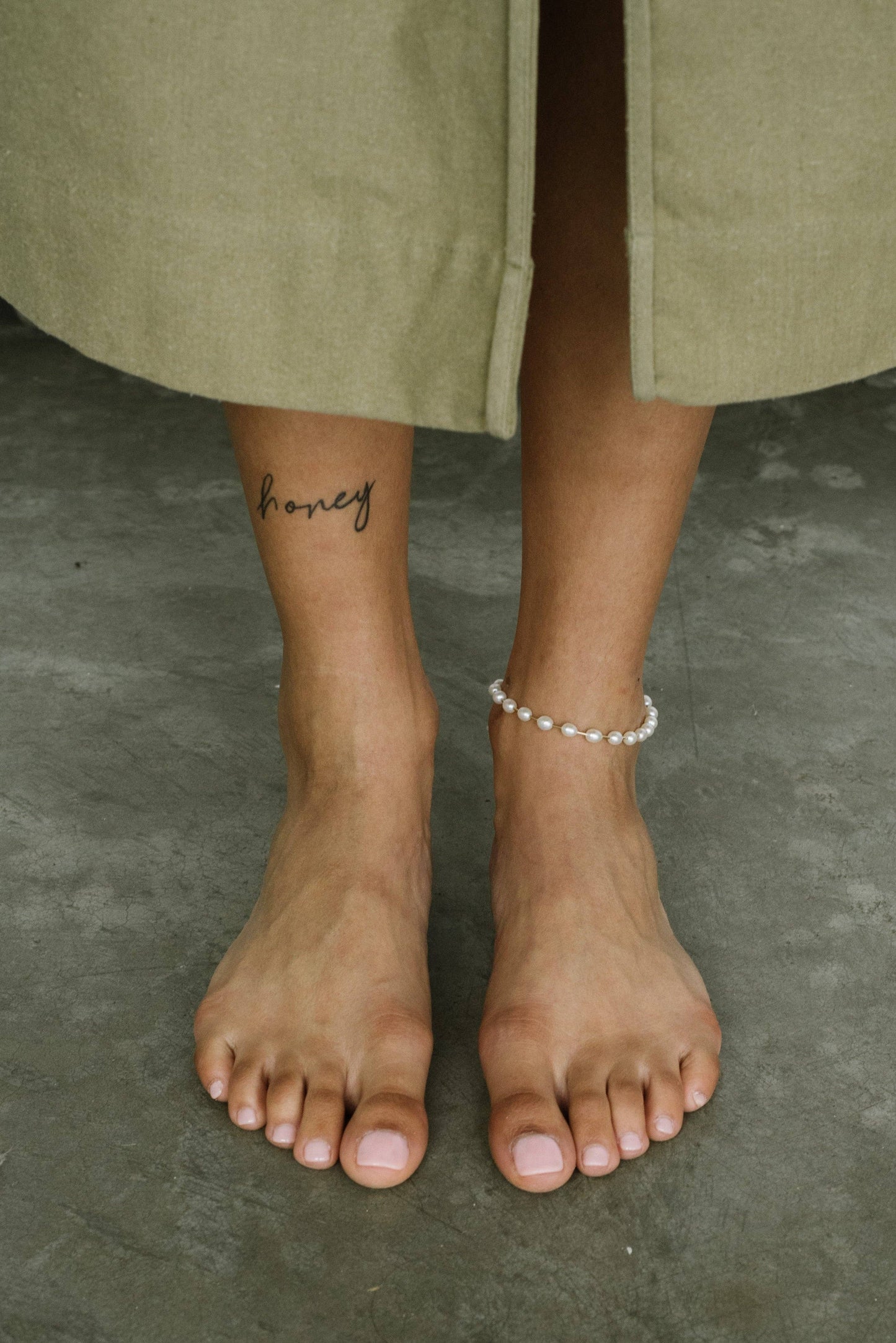 Mila Freshwater Rice Pearl Anklet