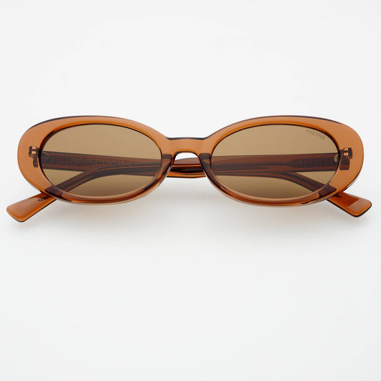 Mimi Brown Oval Sunglasses