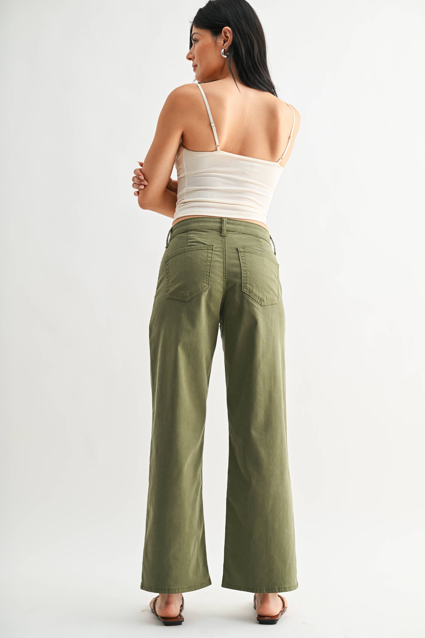 Olive Stretch Twill Trouser Jean