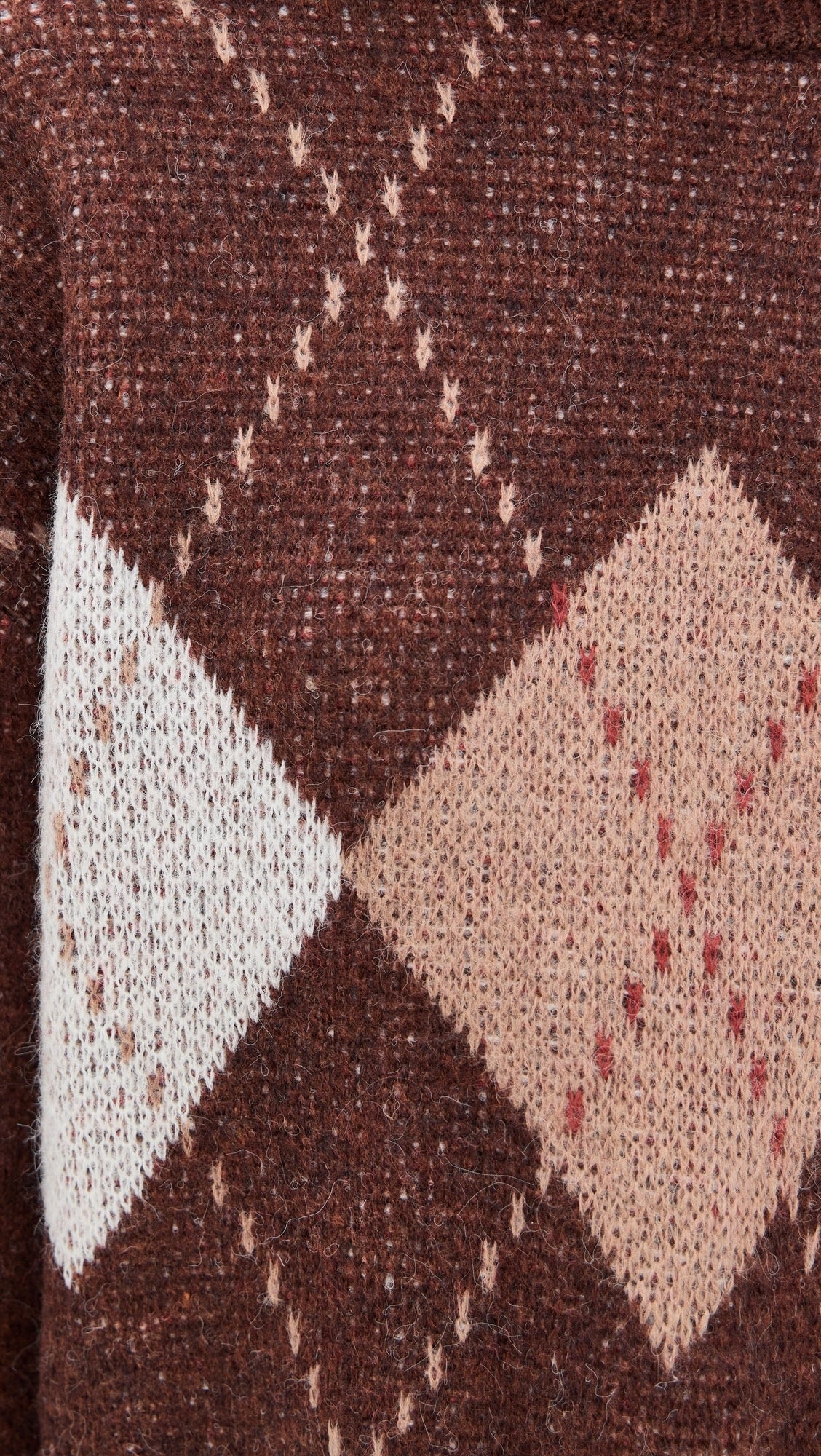Brown Argyle Crewneck Sweater