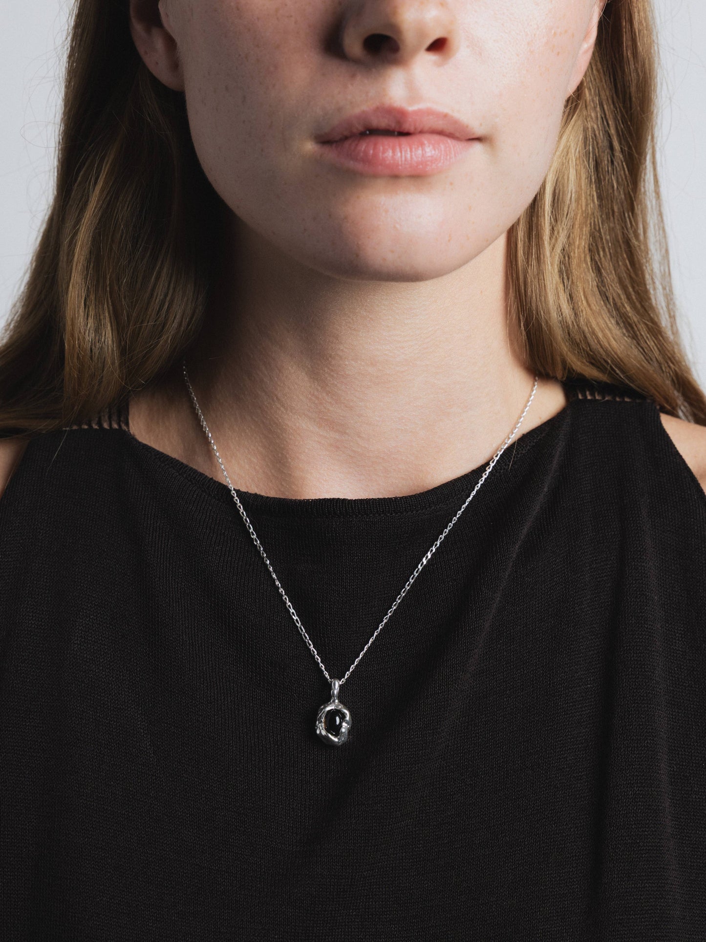 Sterling Silver Smoke Quartz Pendant Necklace