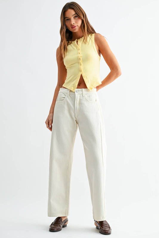 Ecru Stretch Twist Jean