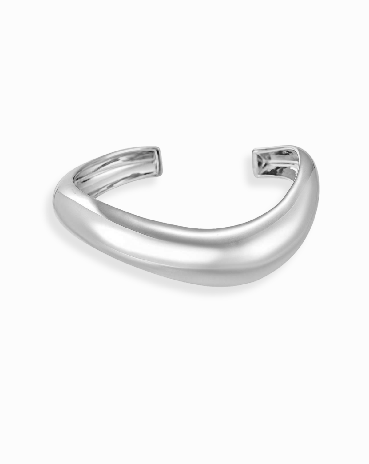 Silver Sculpted Cuff Bracelet