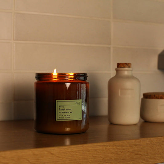 No. 10 Basil Mint + Lavender Candle 12.5oz + 7.5oz