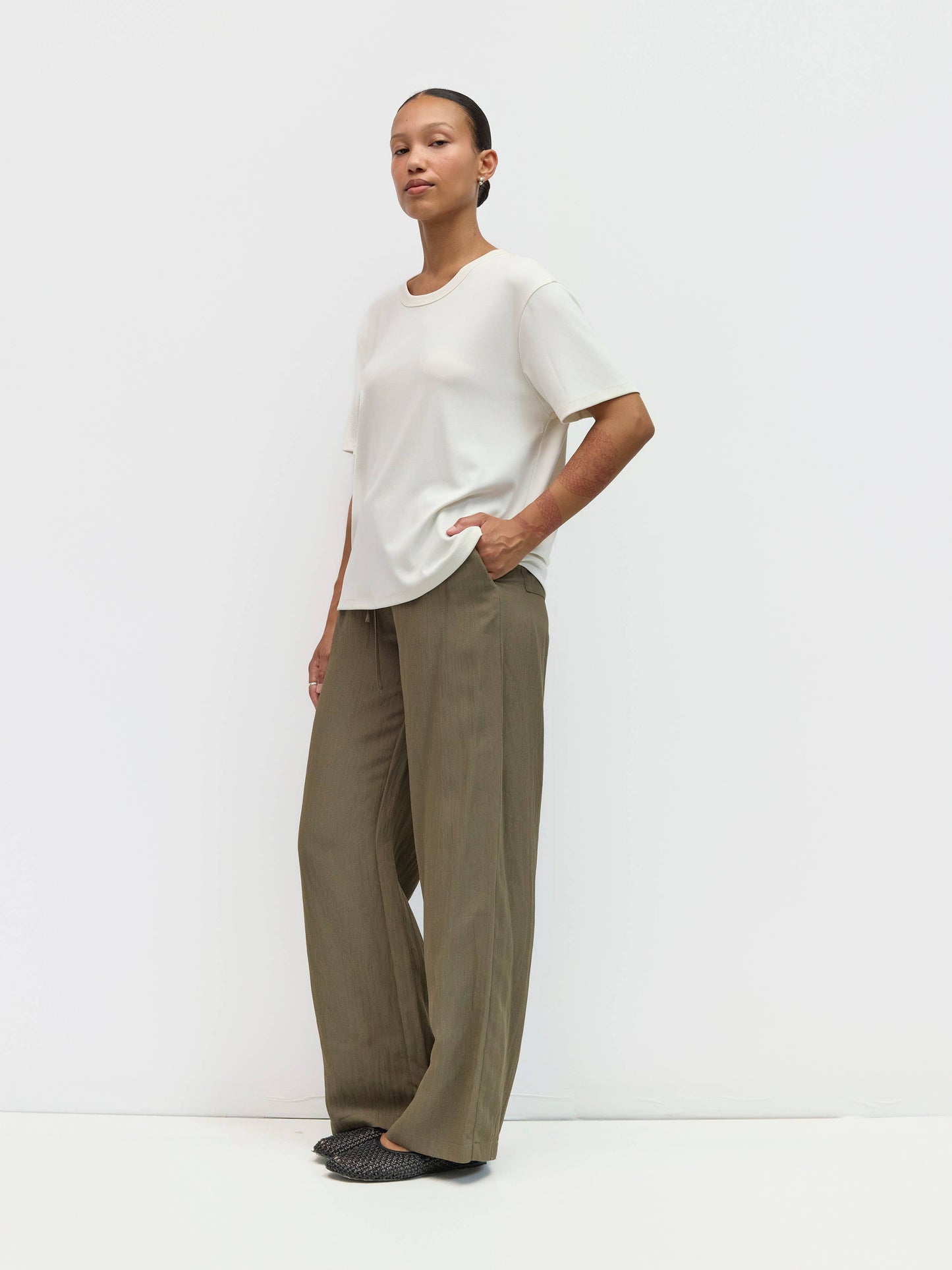 Oversized Modal Crew Neck Top