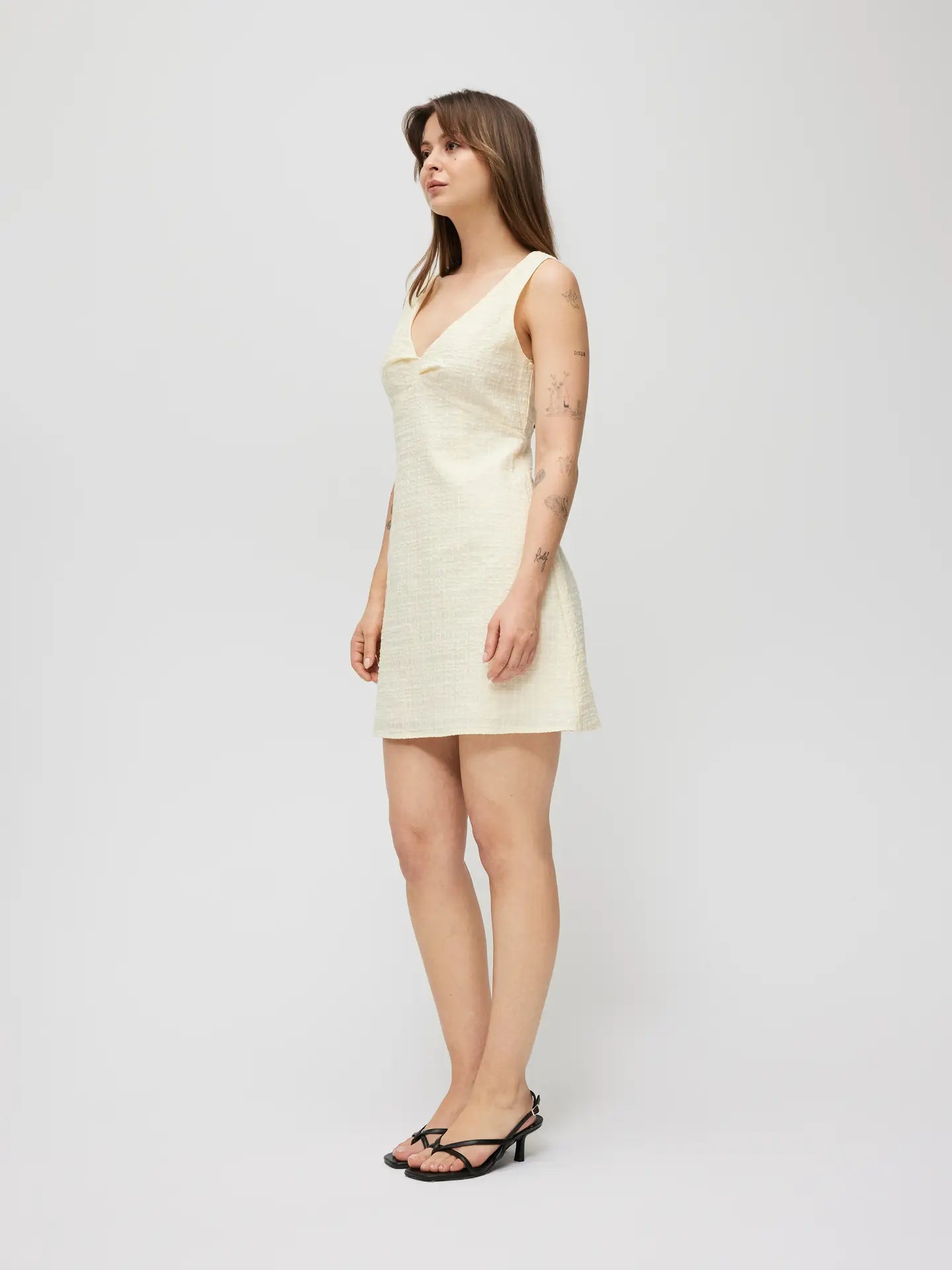 Textured Twist Mini Dress
