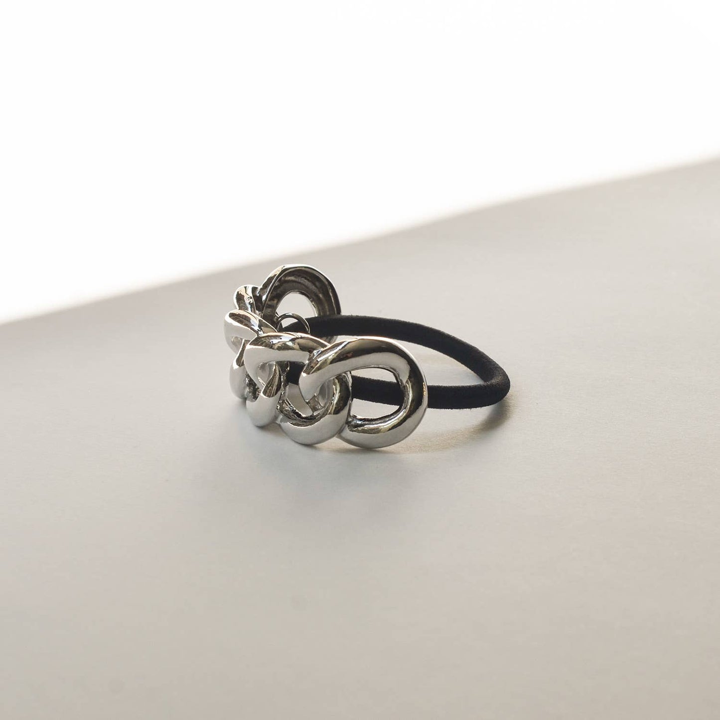 Silver Chain Metal Ponytail Cuff Hair Tie