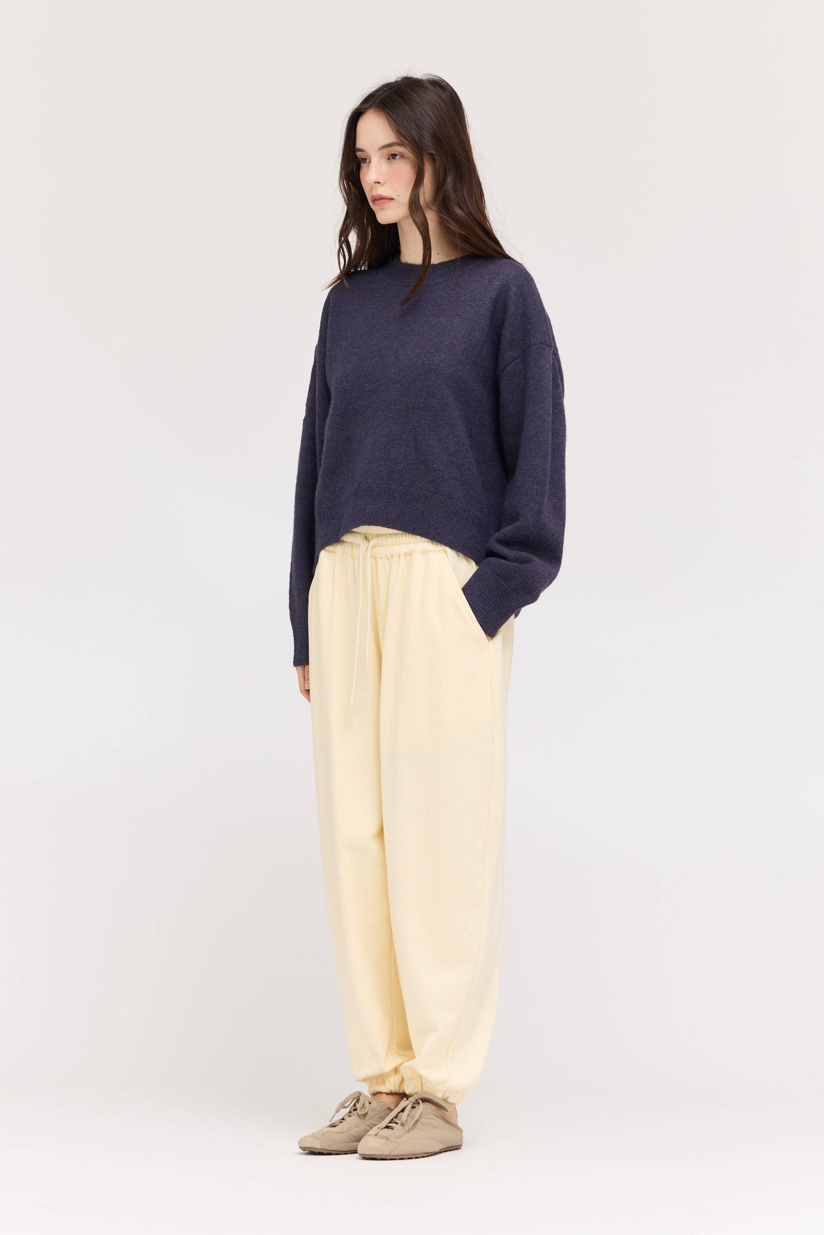 Heathered Blackberry Pullover Sweater