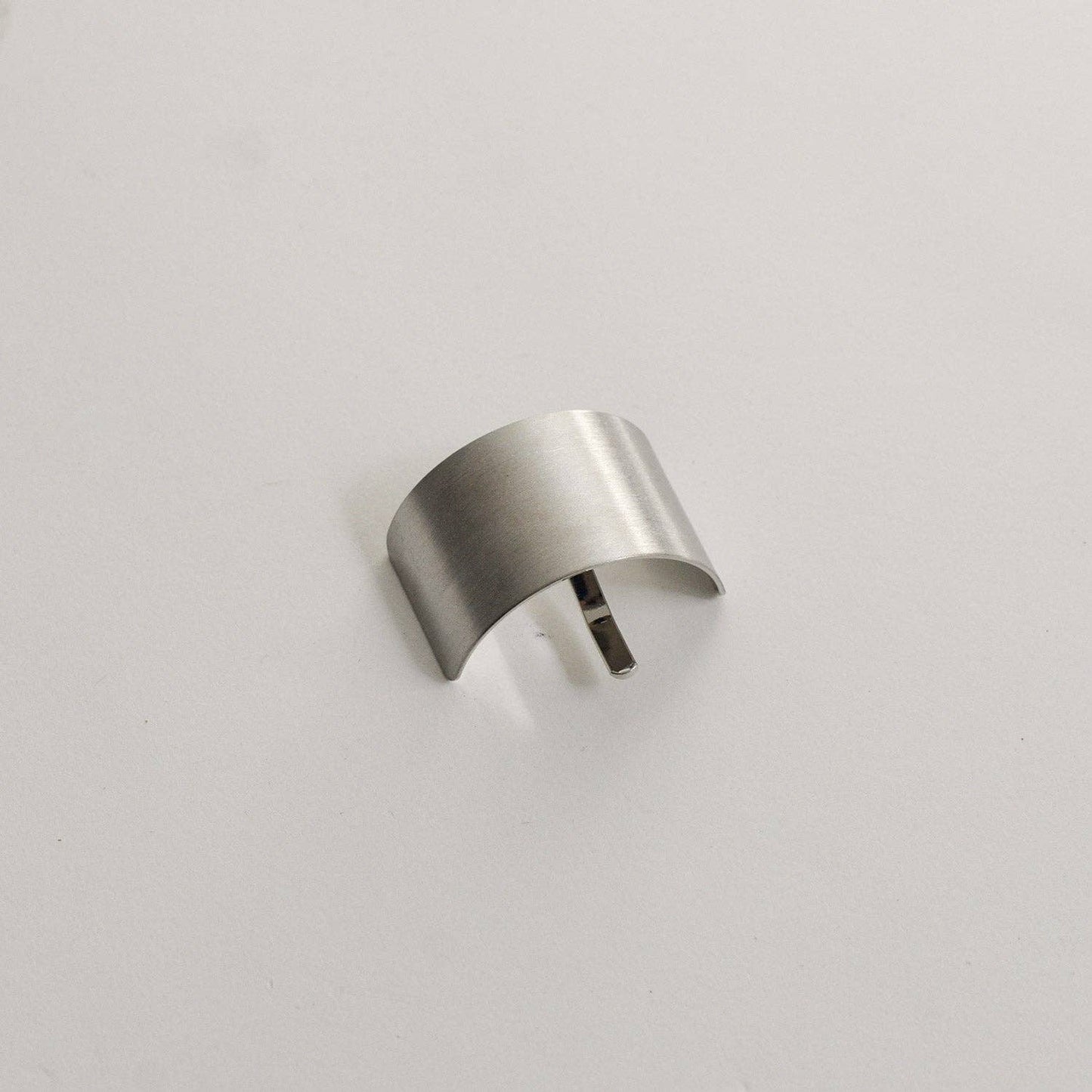 Silver Metal Rectangular Hair Ponytail Cuff Stick
