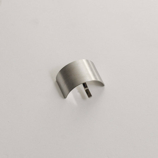 Silver Metal Rectangular Hair Ponytail Cuff Stick