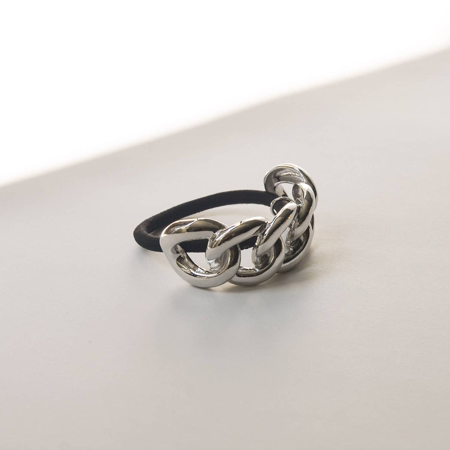 Silver Chain Metal Ponytail Cuff Hair Tie