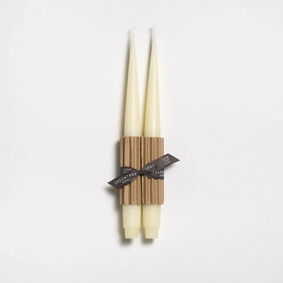 Apollo 12" Taper Beeswax Candle Set