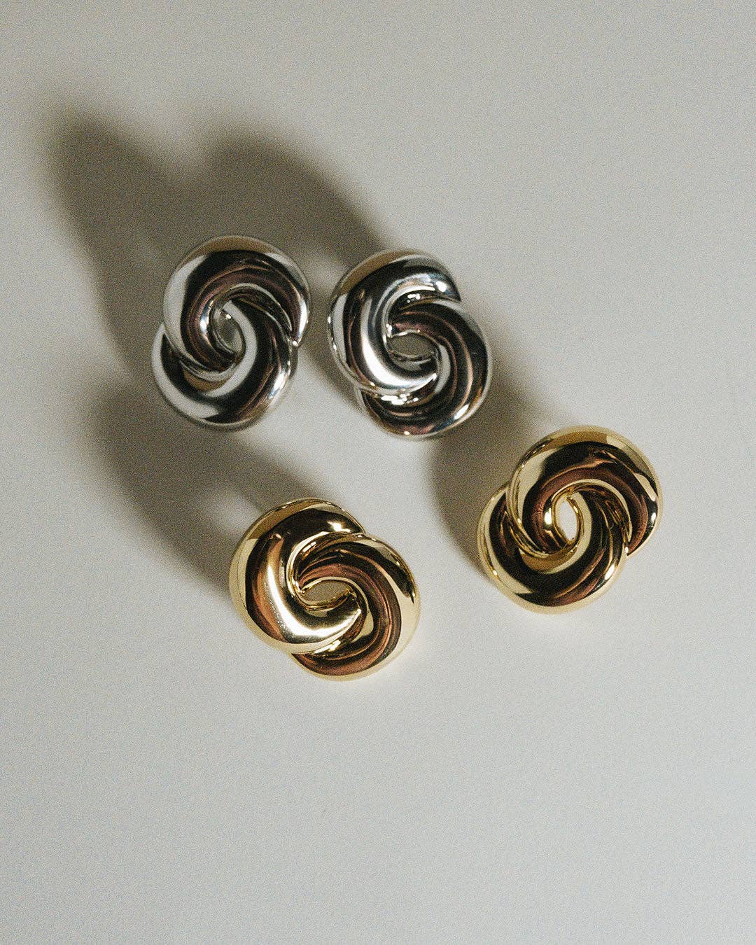 Gold Solstice Knot Stud