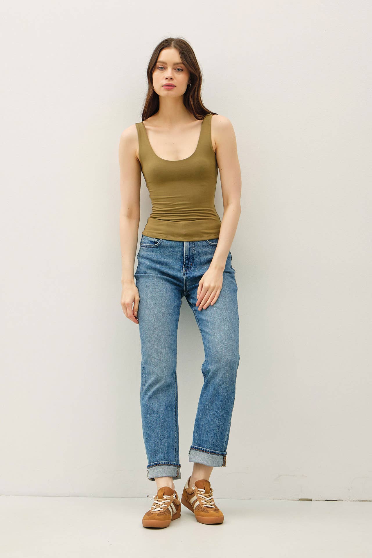 Scoop Neck Jersey Tank Top