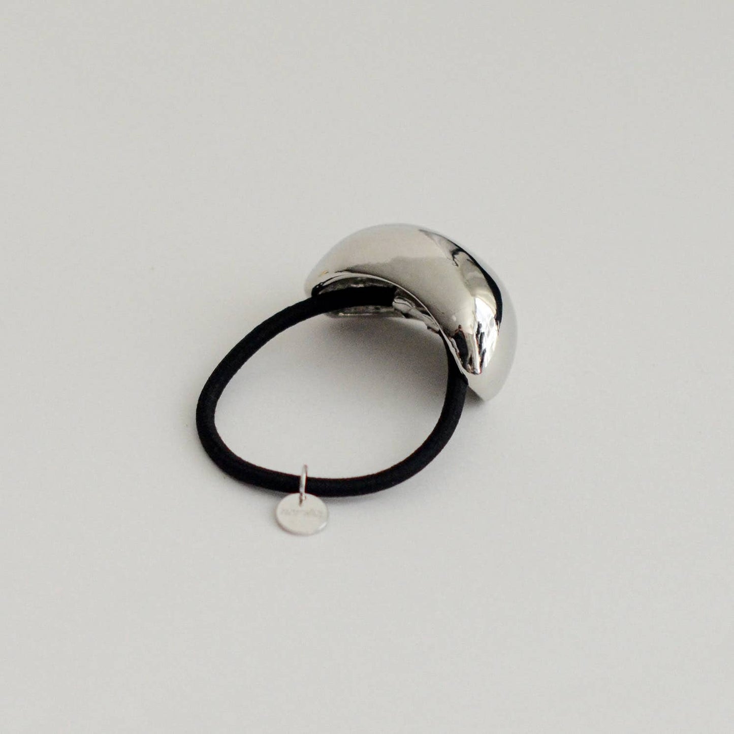 Silver Bold Crescent Metal Cuff Hair Tie