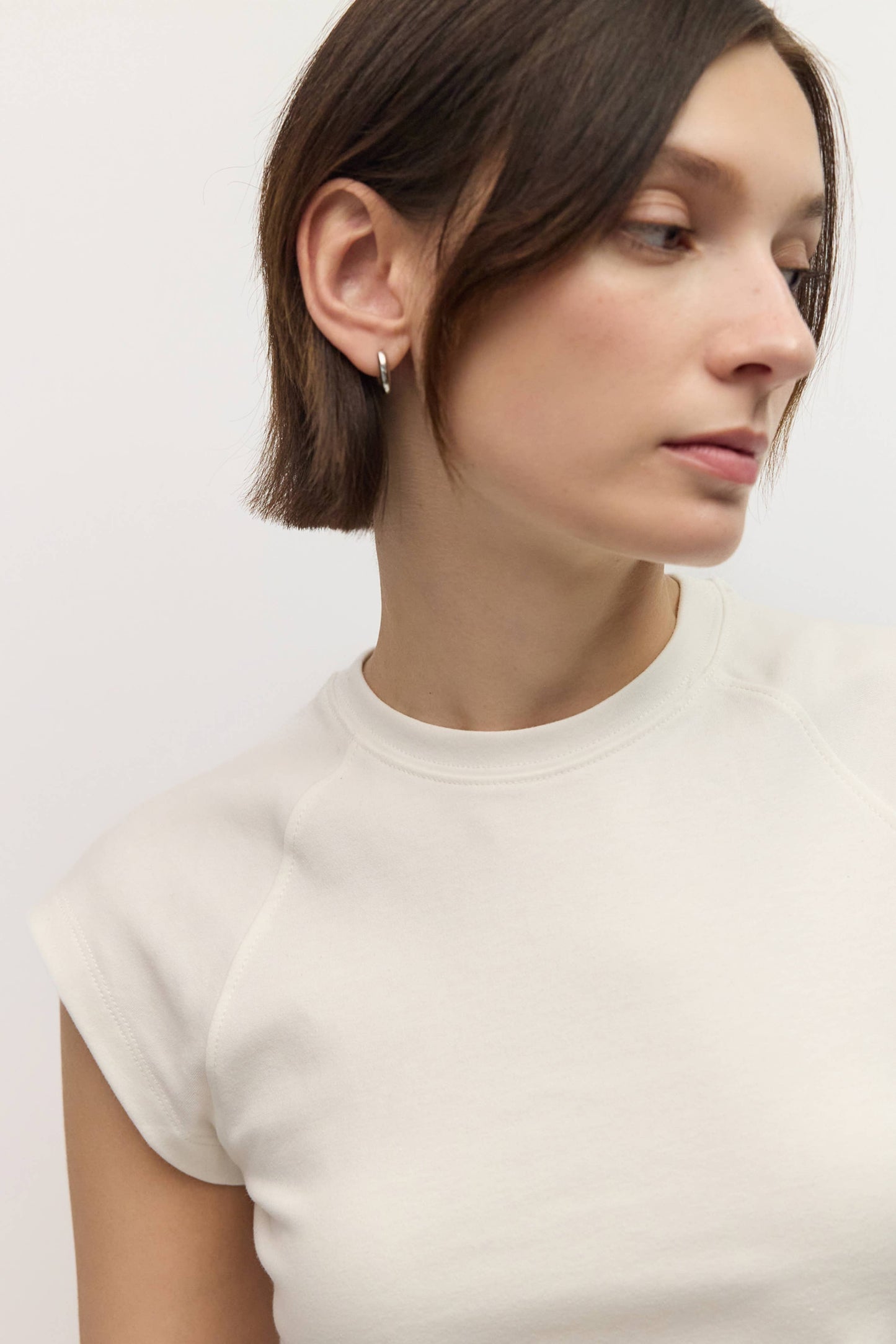 Raglan Cap Sleeve Cotton Tee