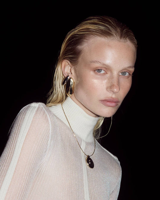 Gold Chrome Orb Studs