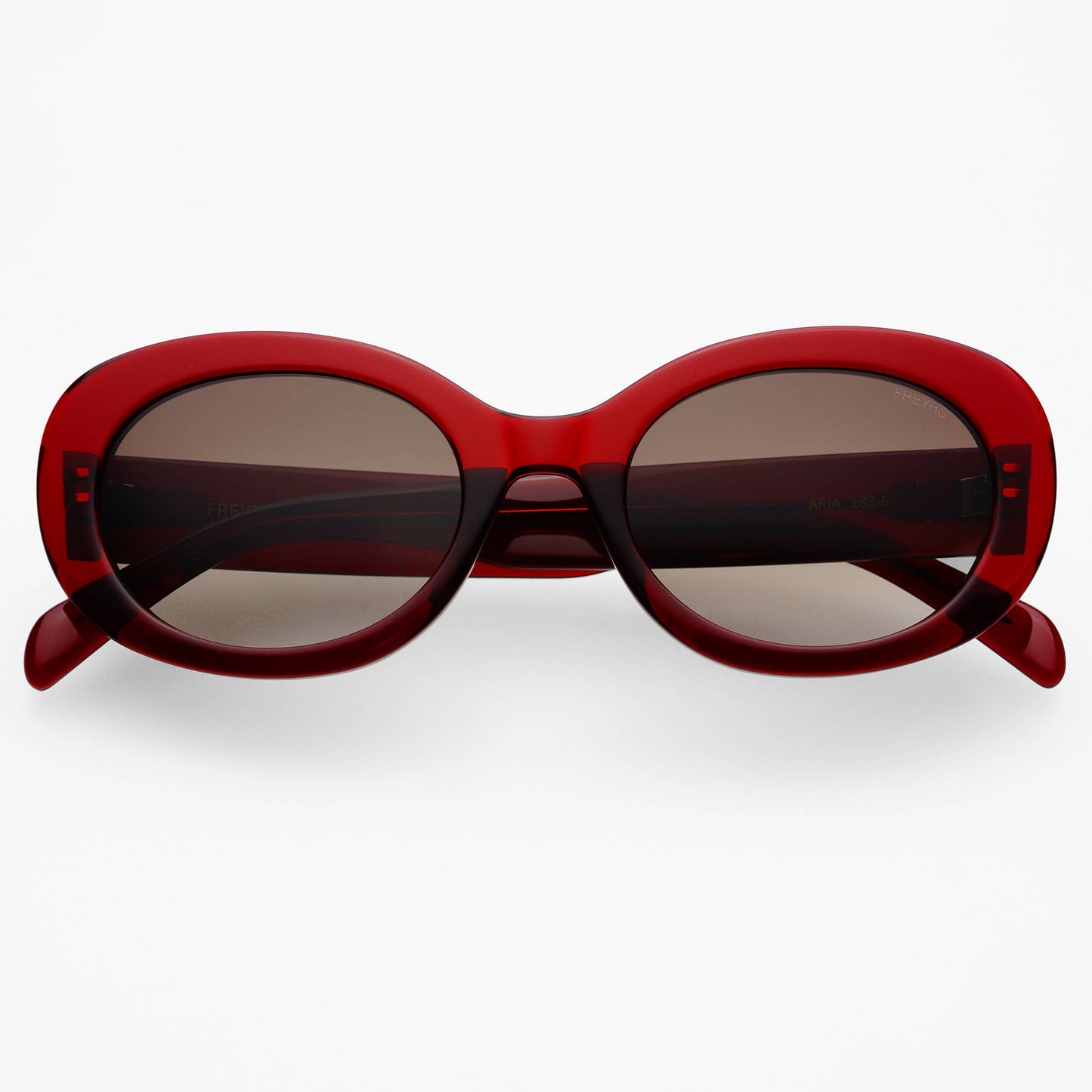 Aria Dark Cherry Oval Sunglasses
