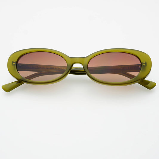 Mimi Olive Oval Sunglasses