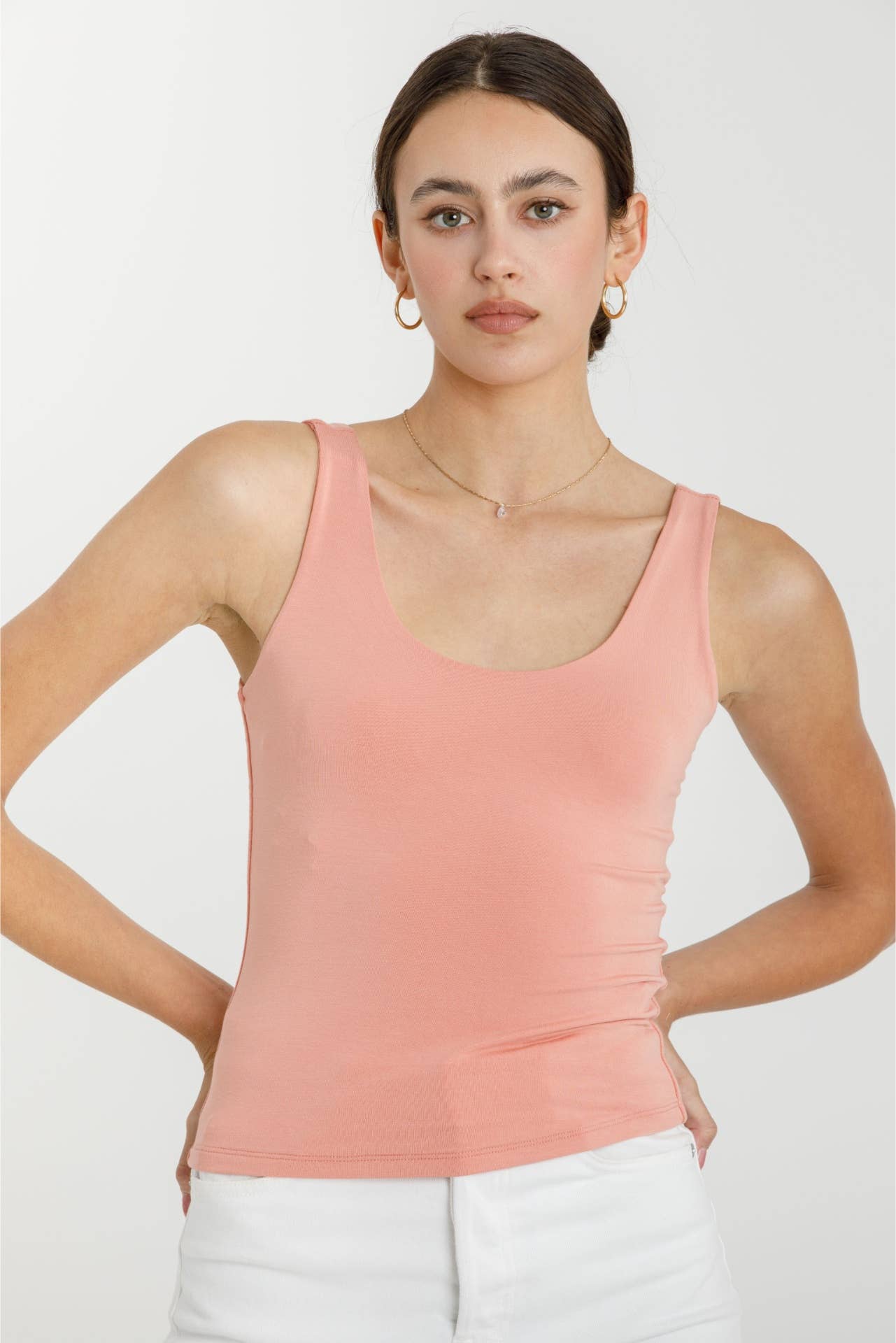 Scoop Neck Jersey Tank Top