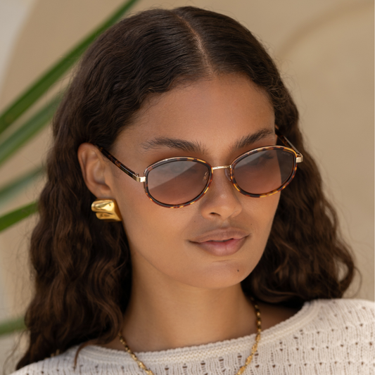 Amber Tortoise Brown Jordan Oval Sunglasses
