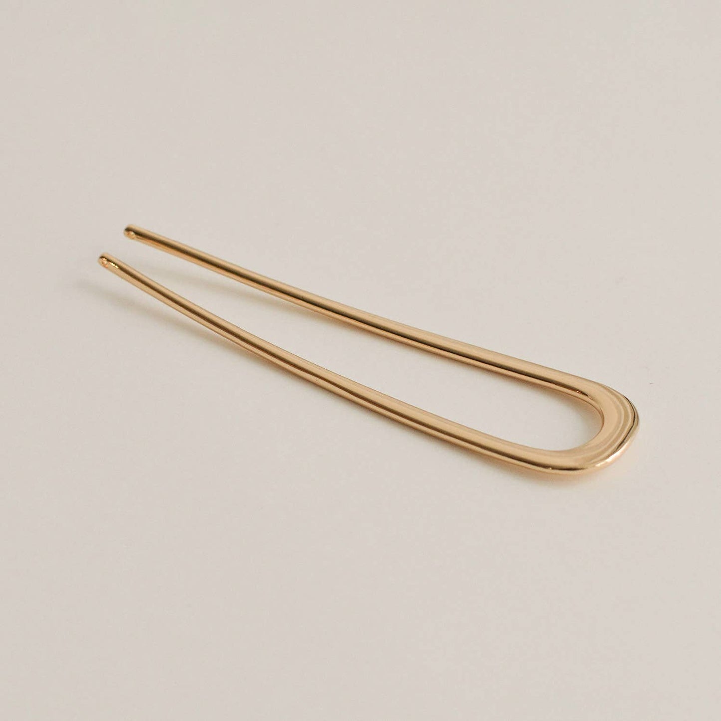 Gold Minimalist U-Shaped Hair Stick