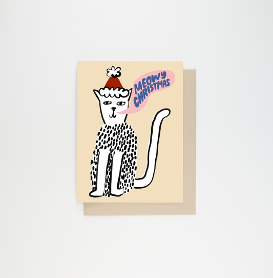 Meowy Christmas Greeting Card