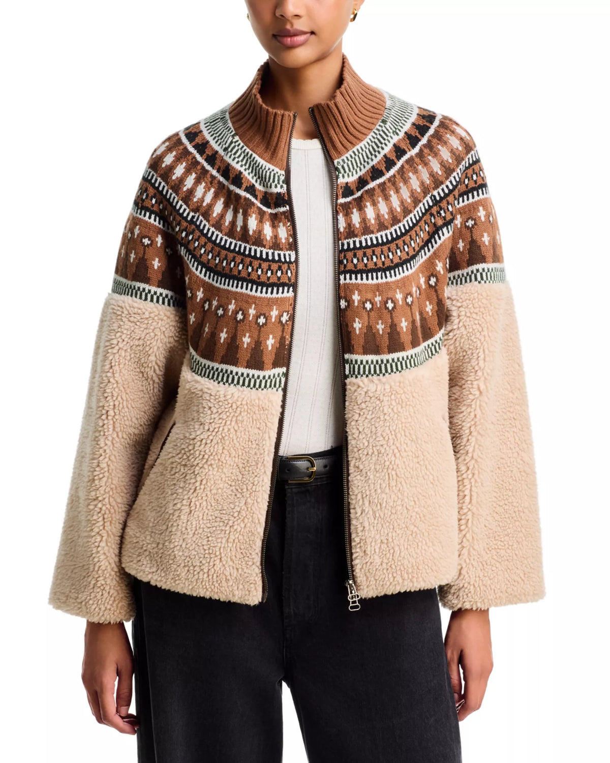 Fair Isle Sherpa Jacket