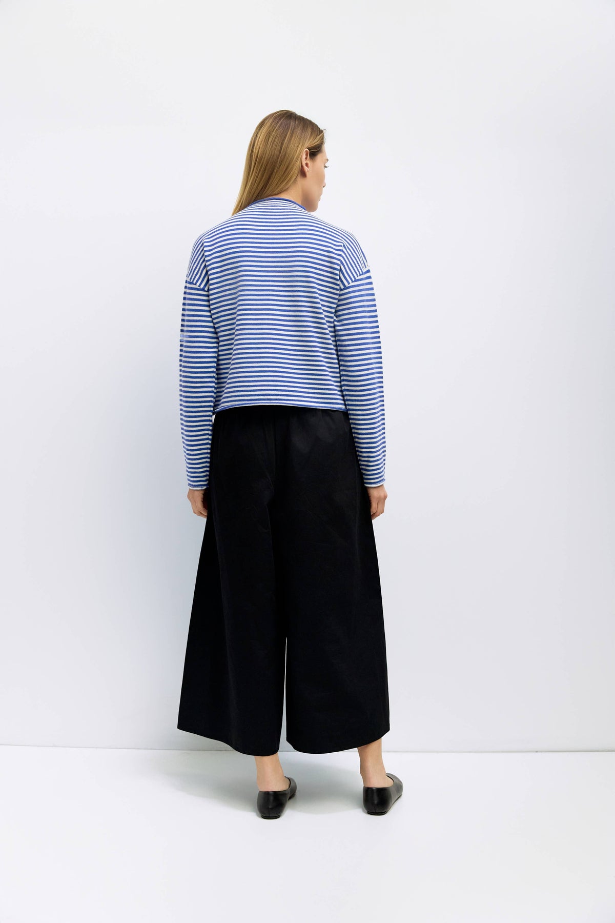 Striped Rolled Edge Cardigan