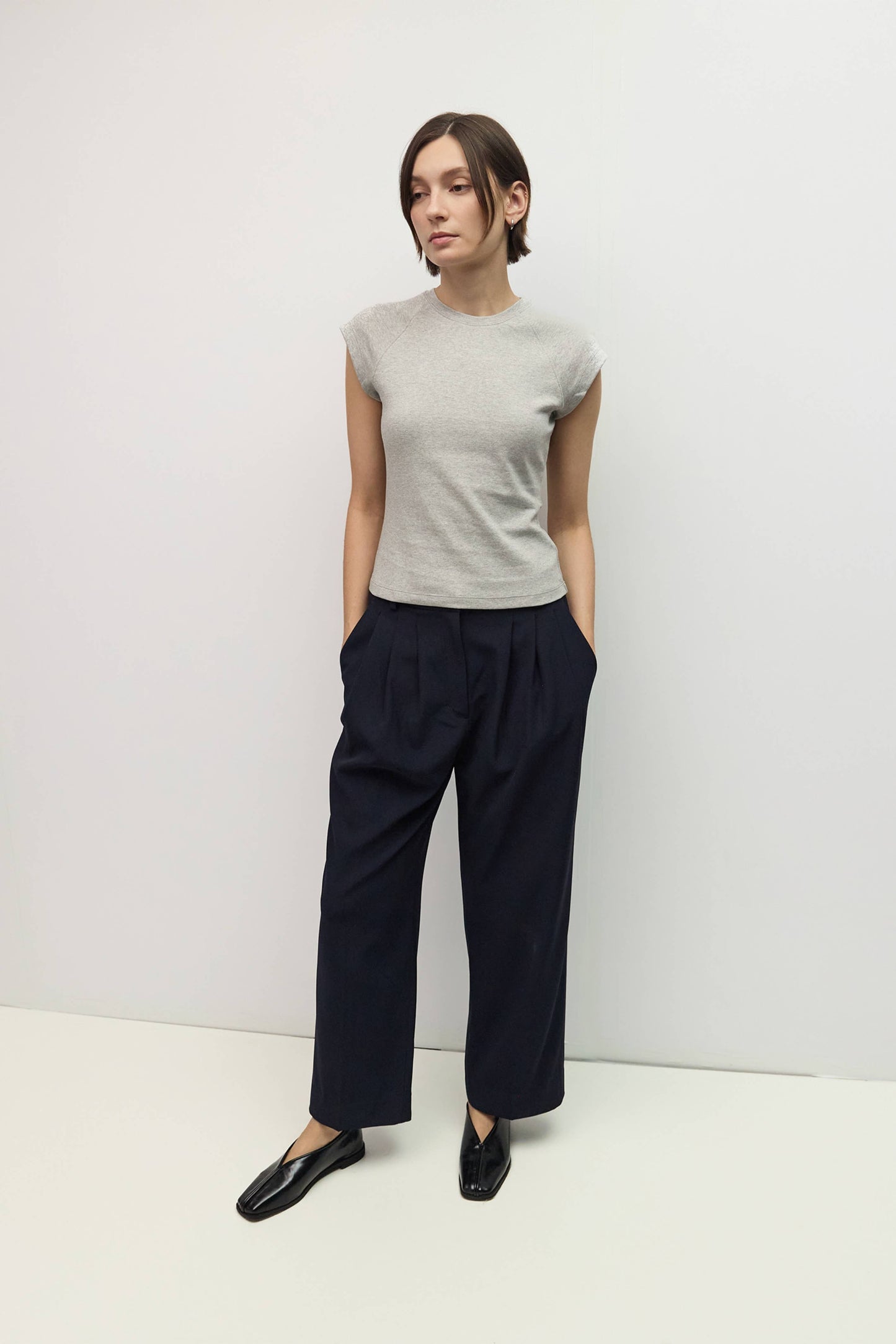 Raglan Cap Sleeve Cotton Tee