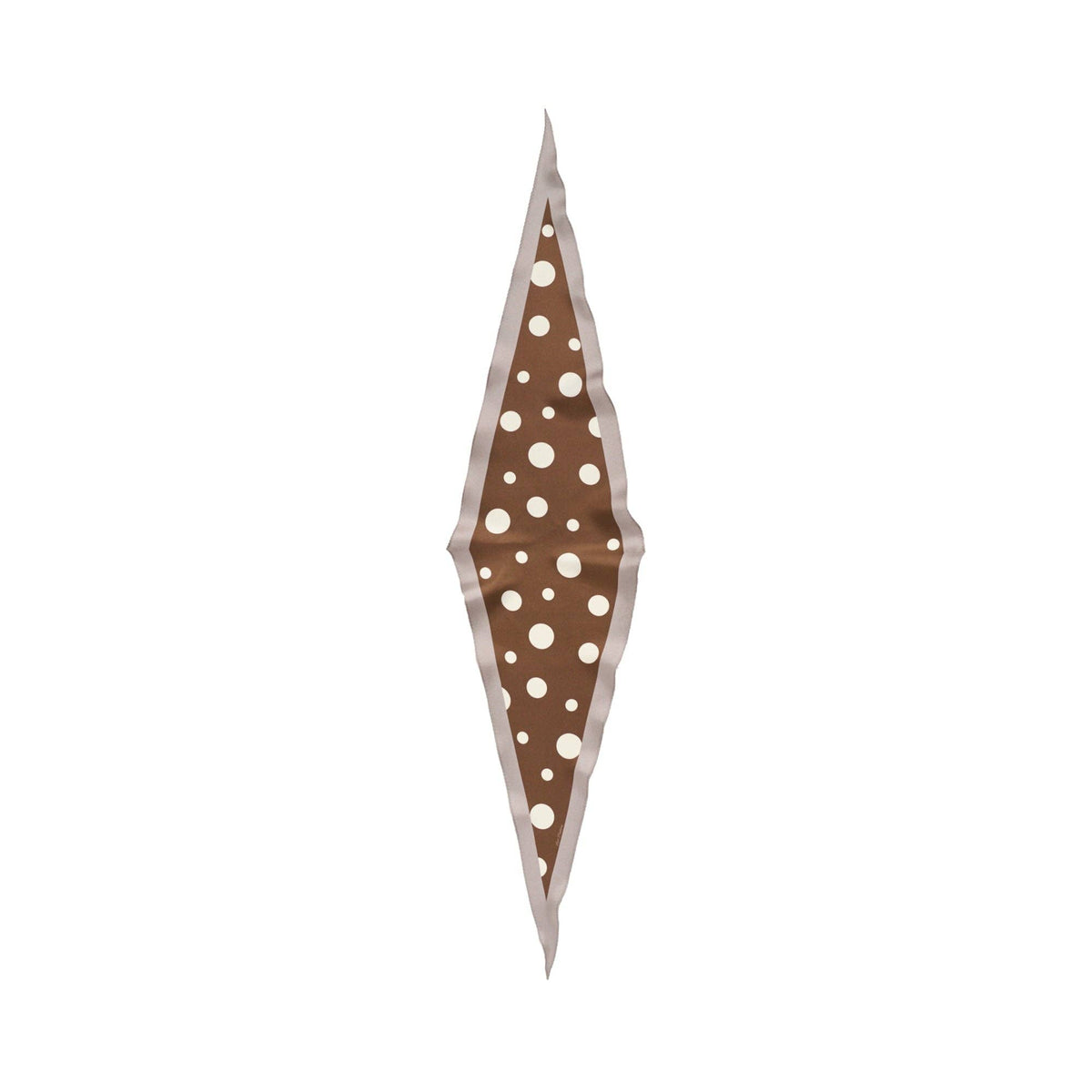Brown Polka Dot Silk Neckerchief