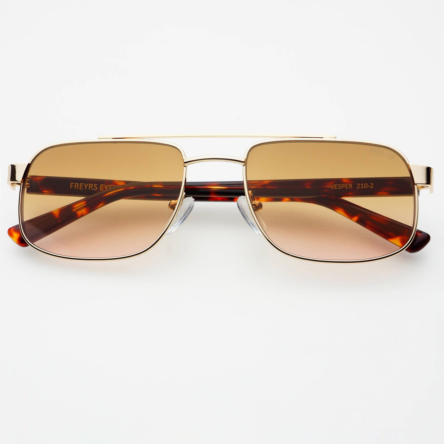 Vesper Brown Pink Aviator Sunglasses