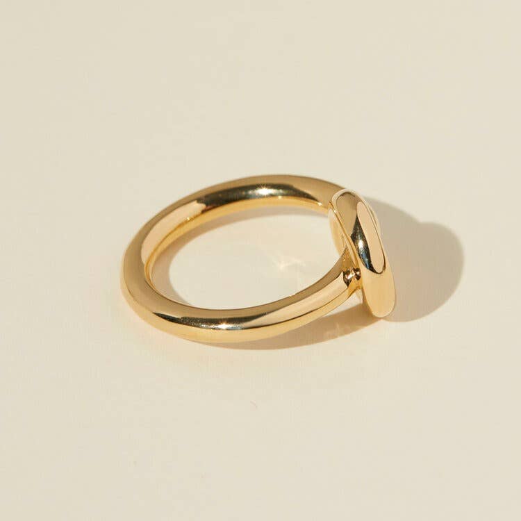 Gold Sculptural Loop Ring