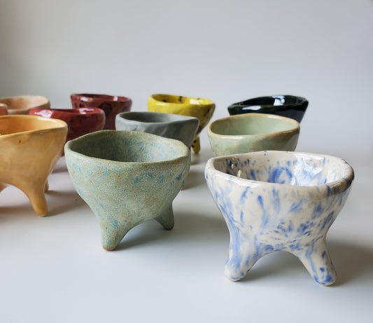 Handmade Ceramic Small Tripod Dish