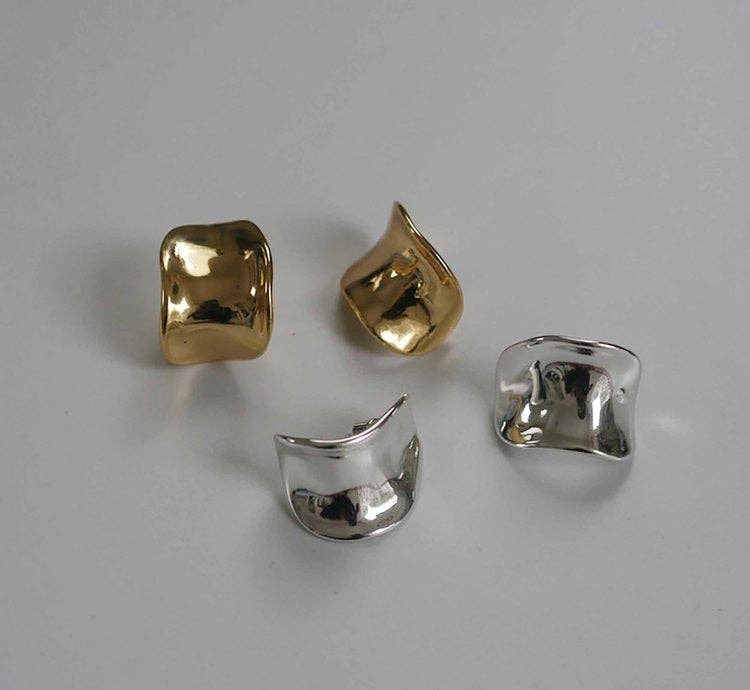 Abstract Sculpted Stud Earrings