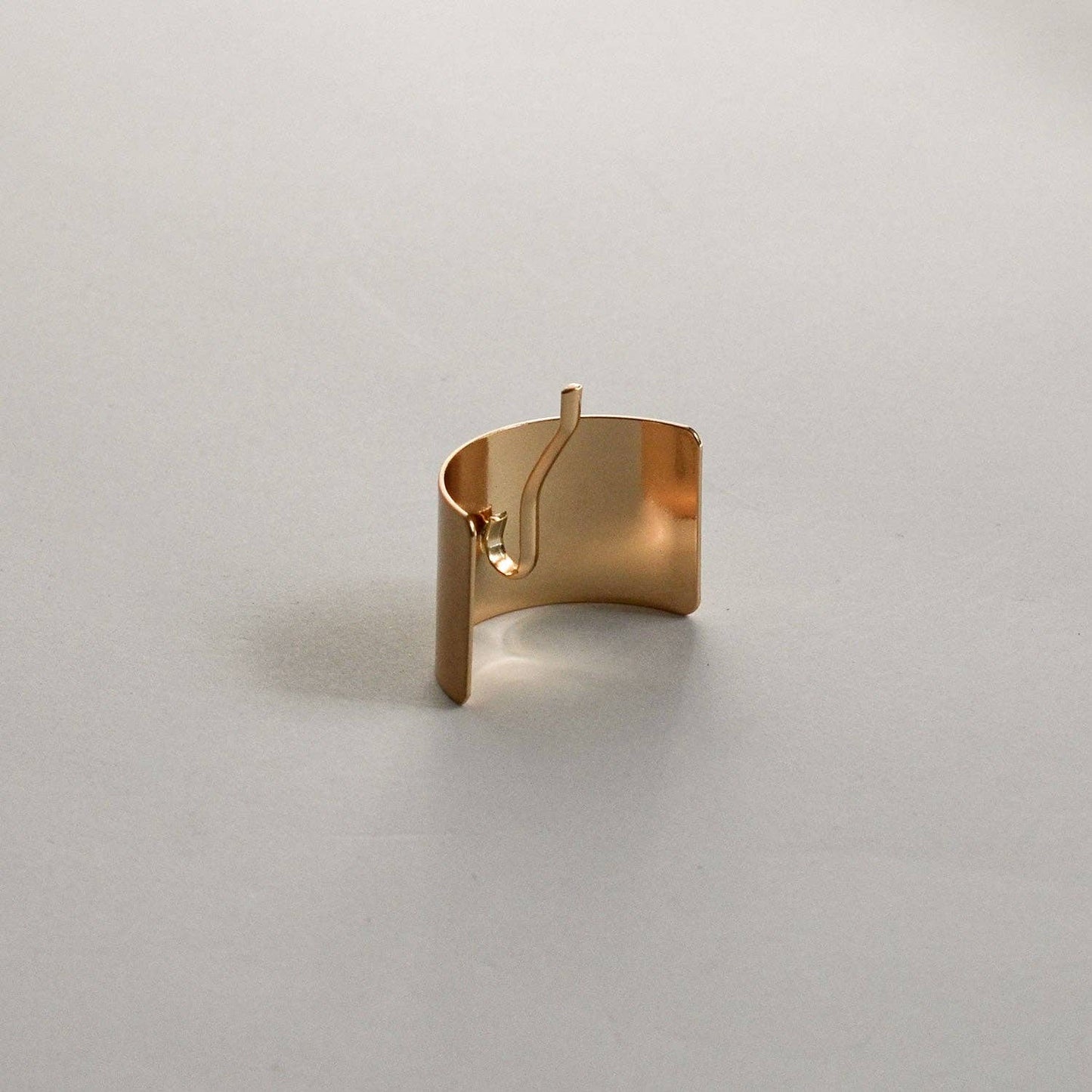 Gold Metal Rectangular Hair Ponytail Cuff Stick