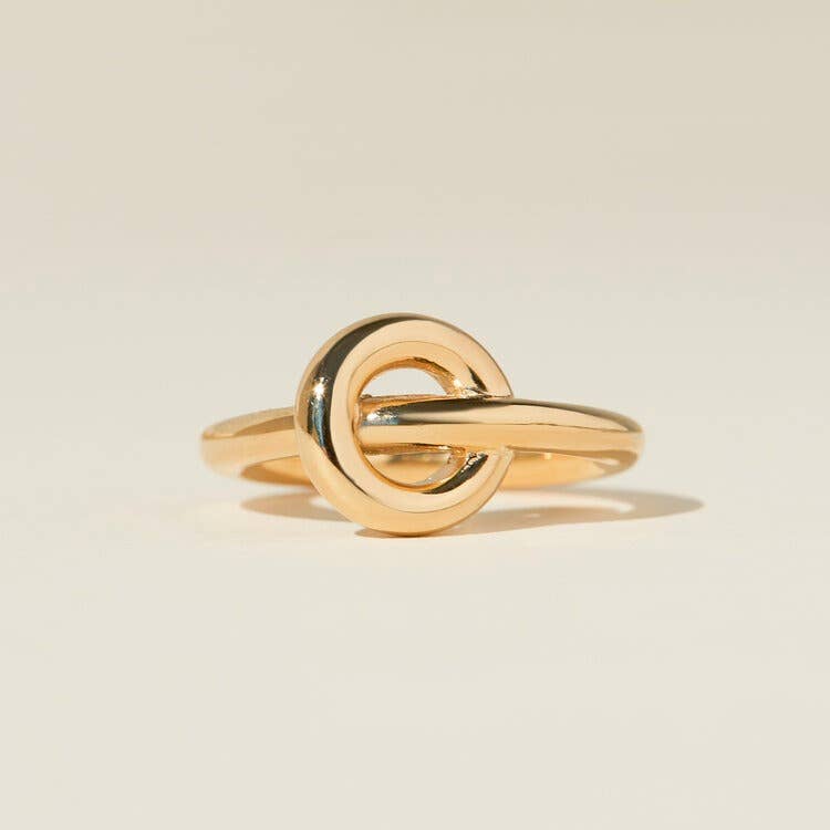 Gold Sculptural Loop Ring