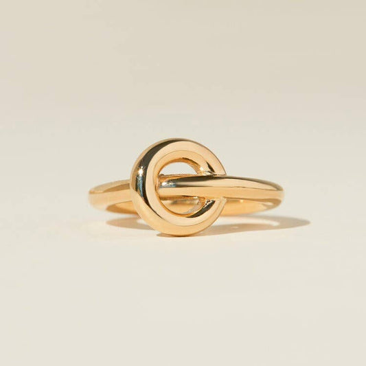 Gold Sculptural Loop Ring
