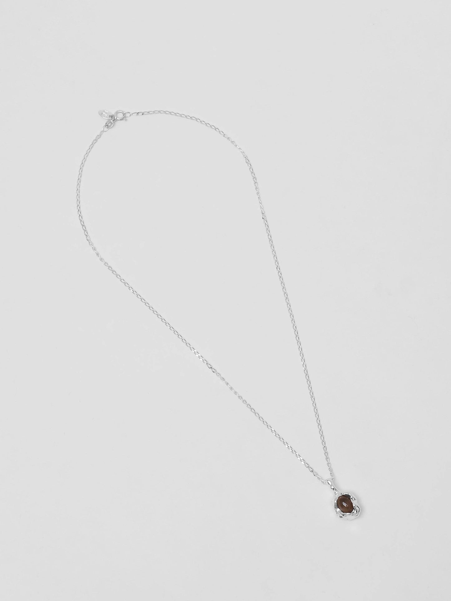 Sterling Silver Smoke Quartz Pendant Necklace