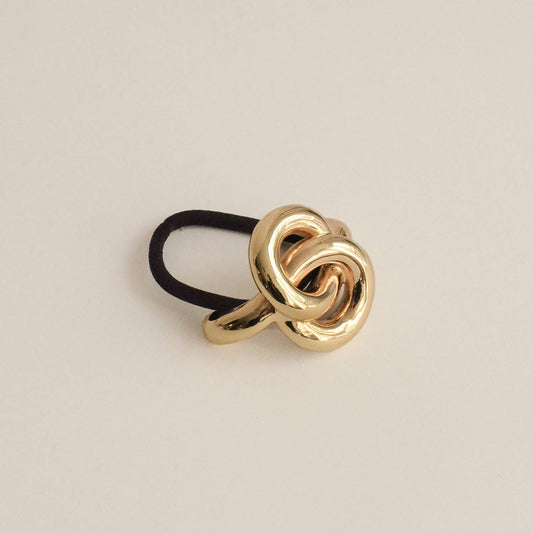 Gold Eternal Loop Ponytail Hair Tie