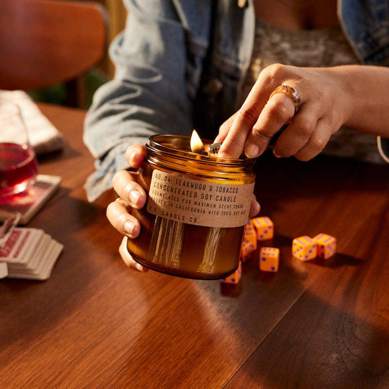 Teakwood & Tobacco - Large 12.5 oz - by Candle P.F. Candle Co.