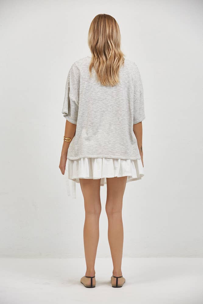 Striped Crew Neck Short Sleeve Top